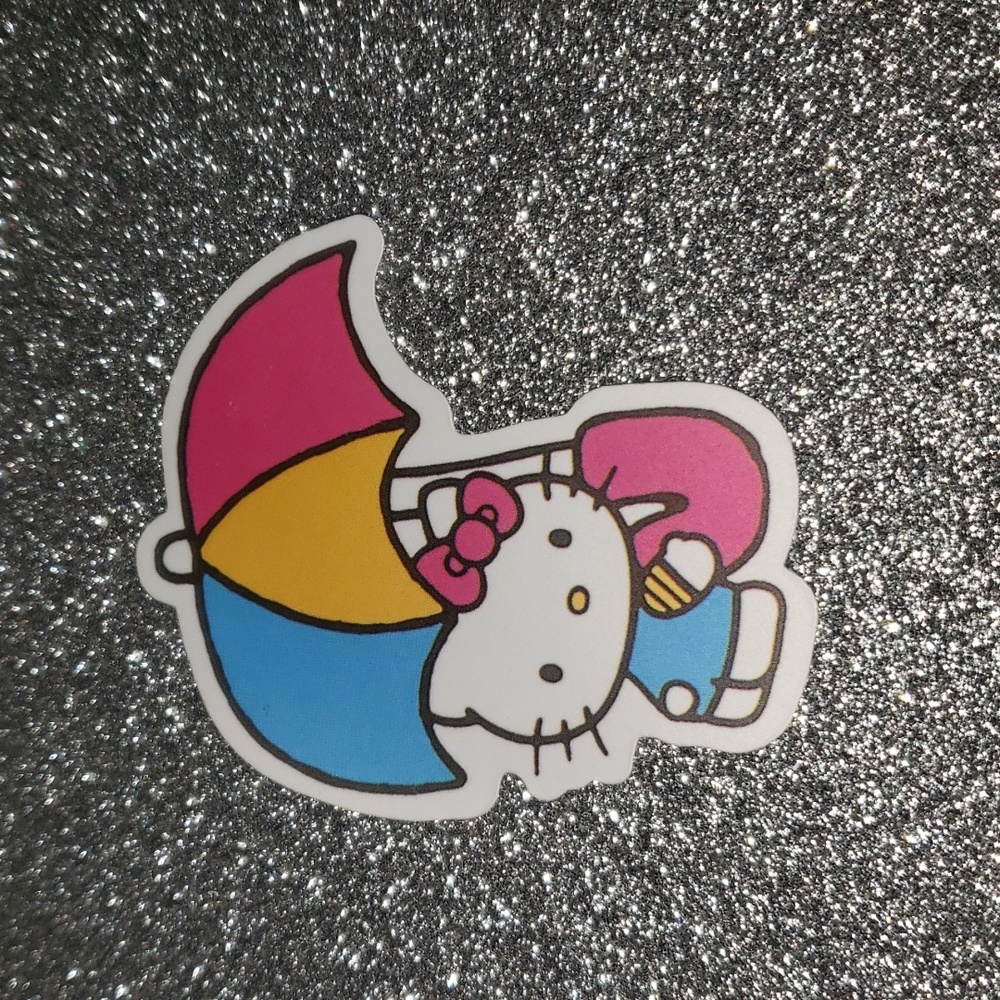 HELLO KITTY waterproof sticker umbrella